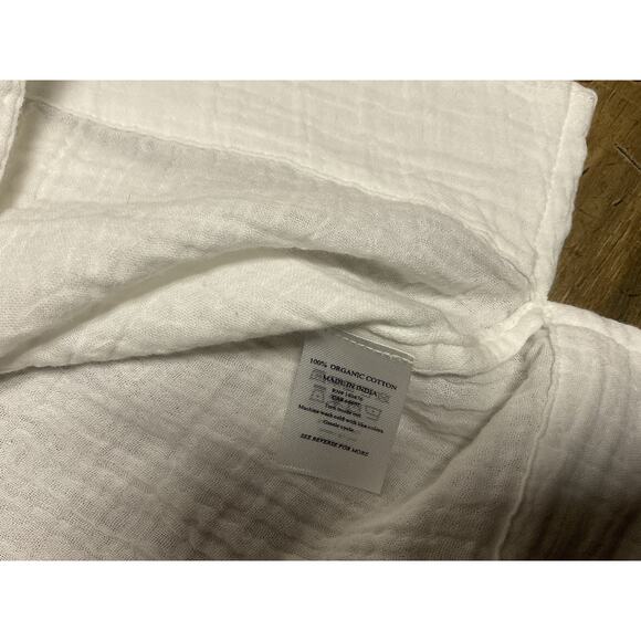 Faherty Dune Organic Cotton Gauze Top Women's Medium White Sleeveless Popover - Picture 6 of 8